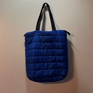 Puffer Purse in Electric Blue Nylon